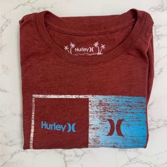 Hurley Mens Maroon and Blue Graphic Tee NWT Size L - Picture 7 of 7